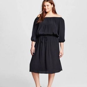 Off the shoulder midi dress